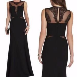 BCBG Black Sachie Lace Formal Dress